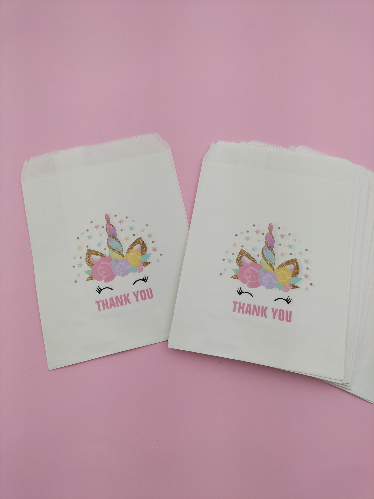 Unicorn Thank you paper bag (White)
