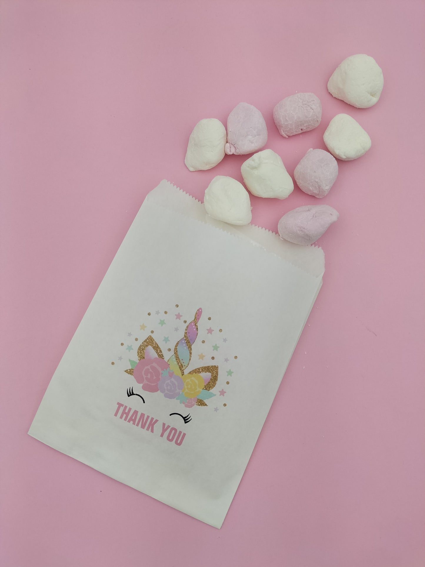 Unicorn Thank you paper bag (White)